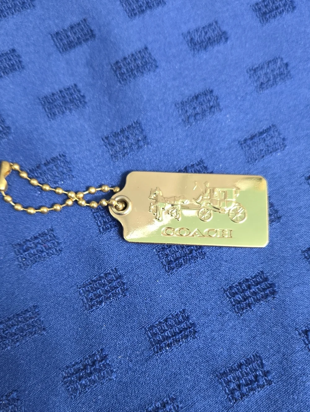 WEEKEND SALE! COACH Gold Tone Horse & Carriage Hang Tag